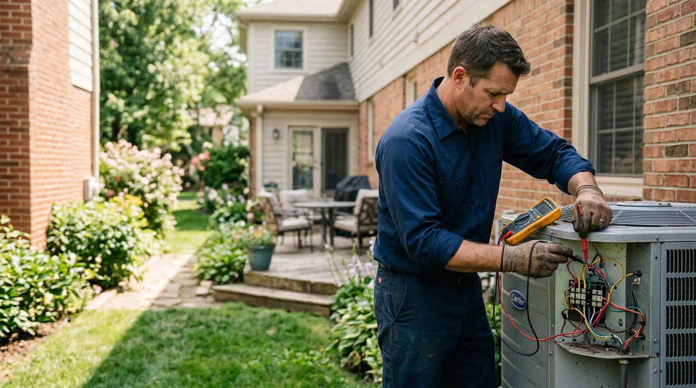 HVAC technician working near Campbell Hall, NY